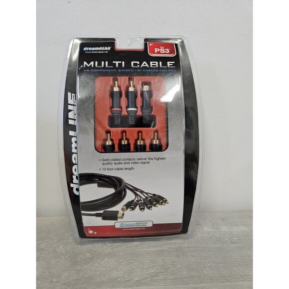 DreamGear DGPS3-1350 10 ft Multi Cable with Gold Plated Contacts for PS3 - New - Picture 1 of 4